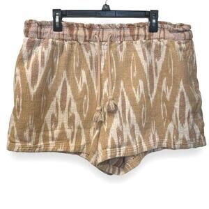 Aerie High Waist Jacquard Cotton Woven Shorts Size XXL Ikat Boho